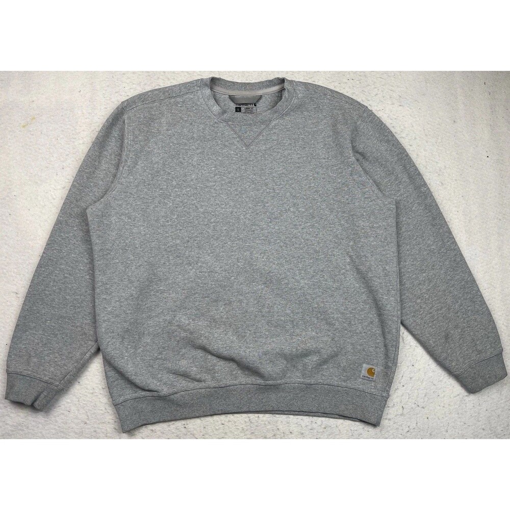 Carhartt Men’s Large Heather Gray Loose Fit Pullover Crewneck Sweatshirt K124
